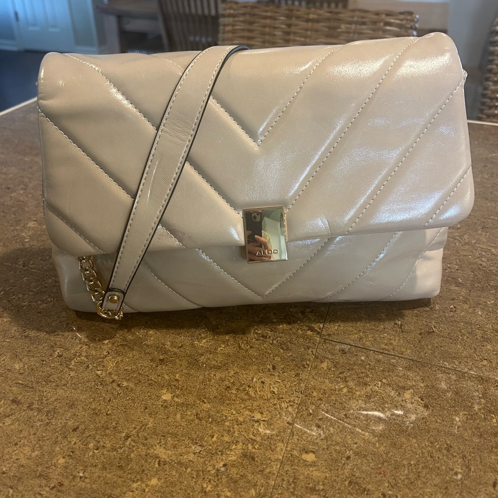 Aldo Cream Quilted Bag